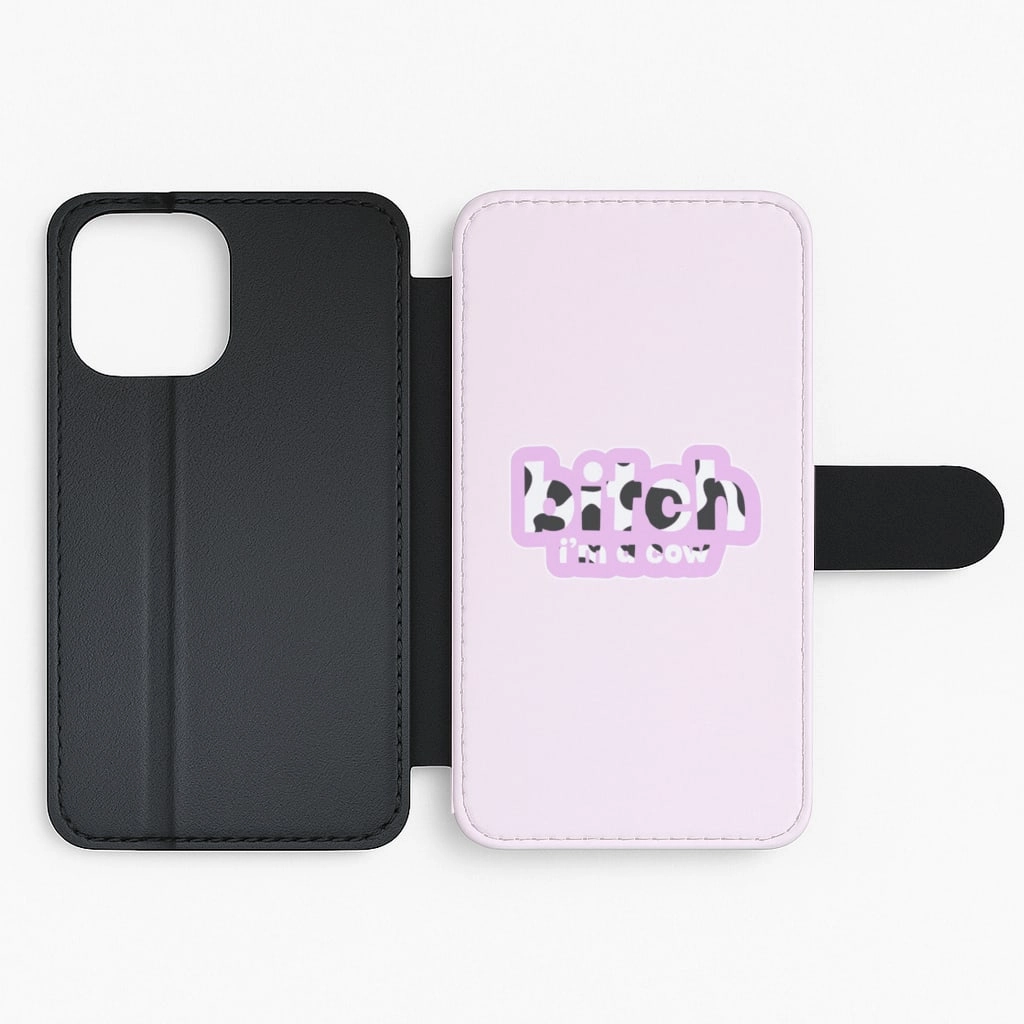 Minimal Cover Bitch I'm A Cow - Doja Cat Flip / Wallet Phone Case