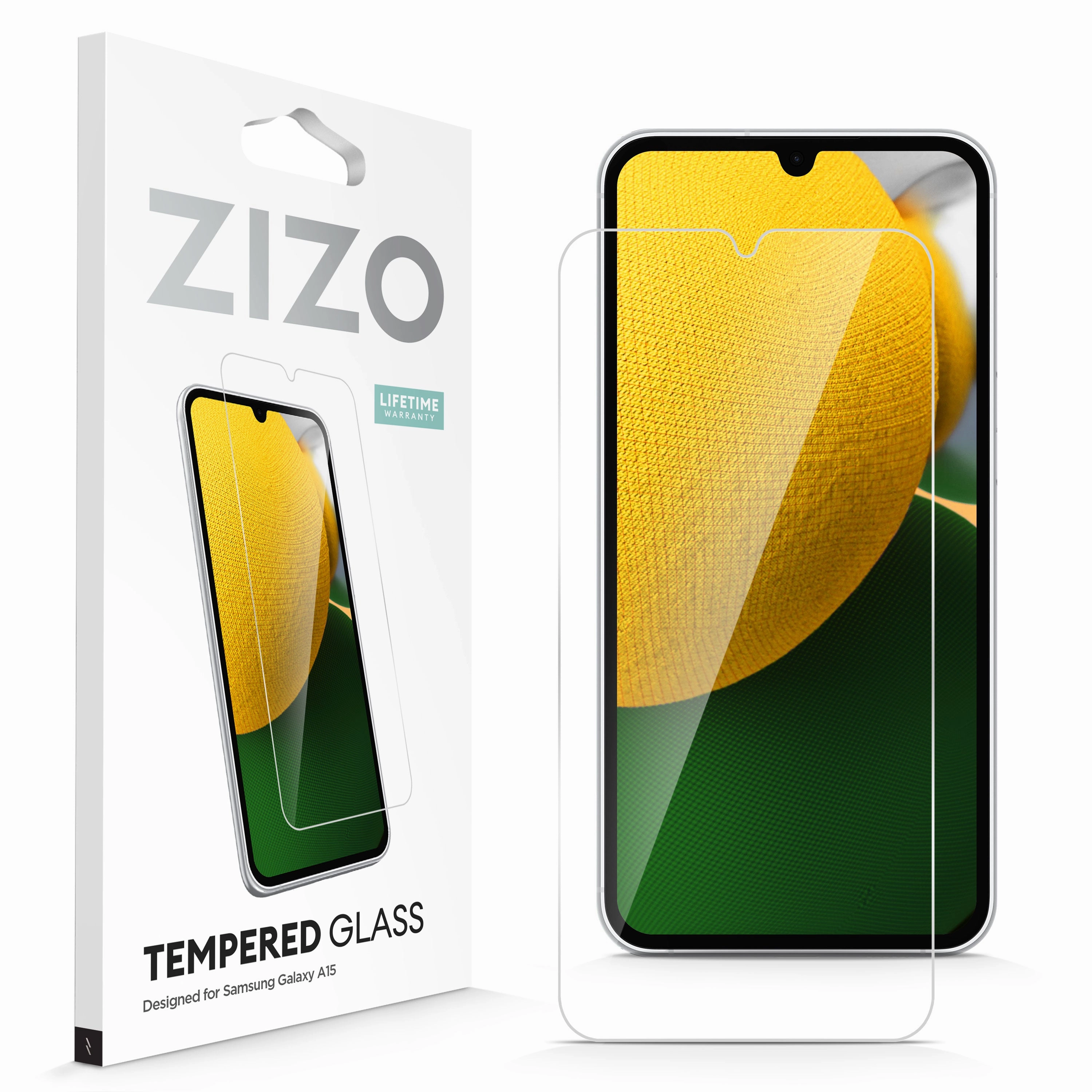Soft Look Texture Luxury Detail ZIZO TEMPERED GLASS Screen Protector for Galaxy A15 5G - Clear