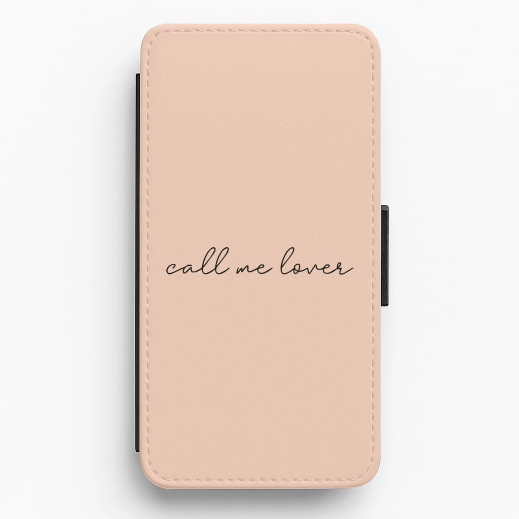Smooth Form Texture Modern Minimalism Call Me Lover - Sam Fender Flip / Wallet Phone Case