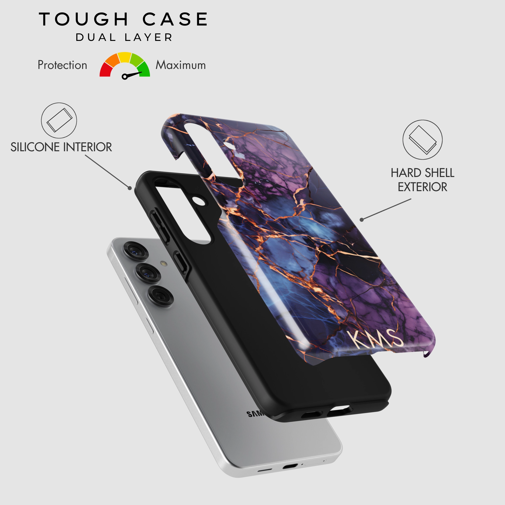 Gloss Finish Design Midnight Marble