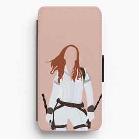 Ultra light Black Widow Flip / Wallet Phone Case