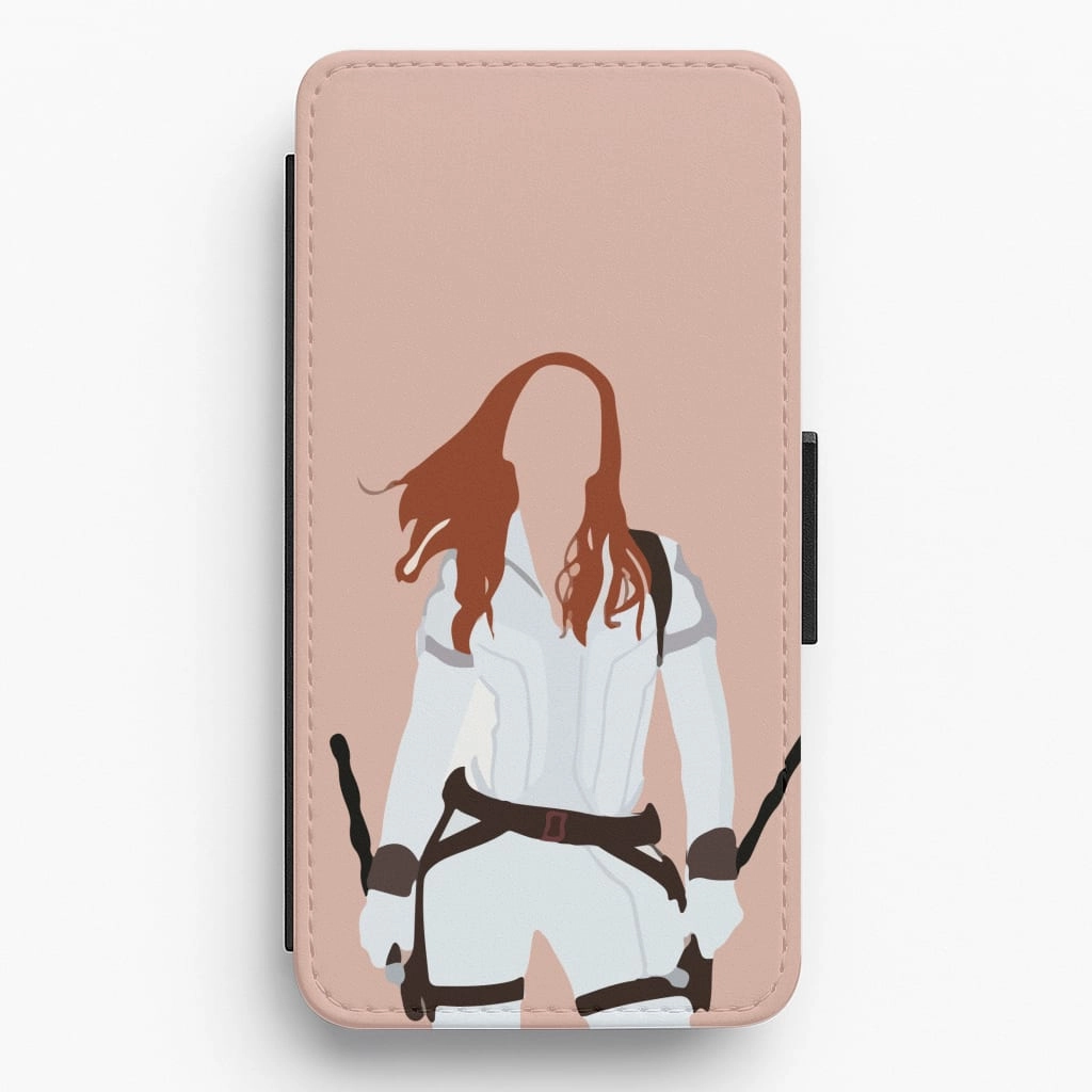Ultra light Black Widow Flip / Wallet Phone Case