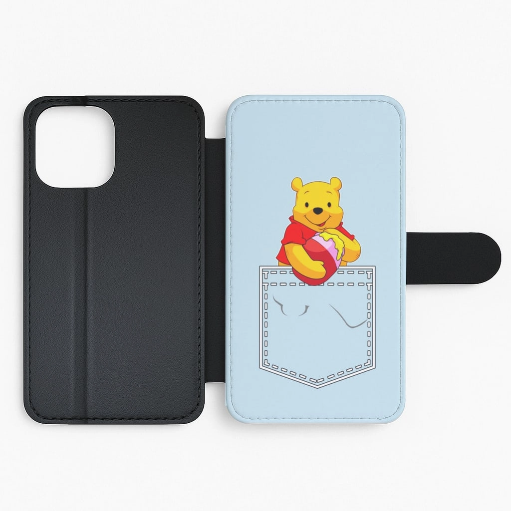 Winnie In My Pocket Flip / Wallet Phone Case Professional Style Soft Edge