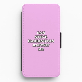 Can Steve Harrington Babysit Me? Flip Wallet Phone Case Classic Style