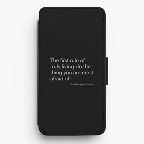 The First Rule Of Truly Living - VD Flip / Wallet Phone Case Shock Absorption Layer Clear Surface
