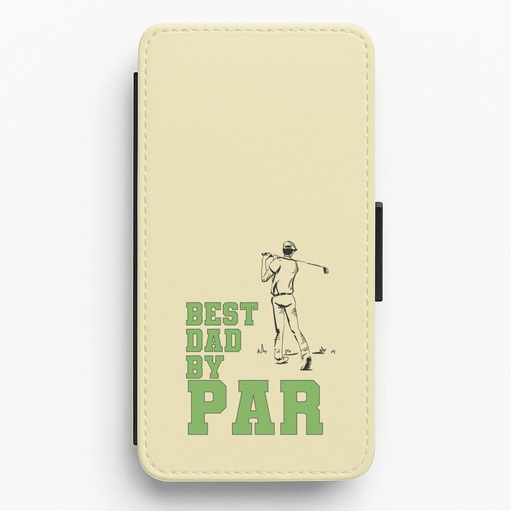 Best Dad By Par - Fathers Day Flip / Wallet Phone Case Protective Design Modern Pattern Style
