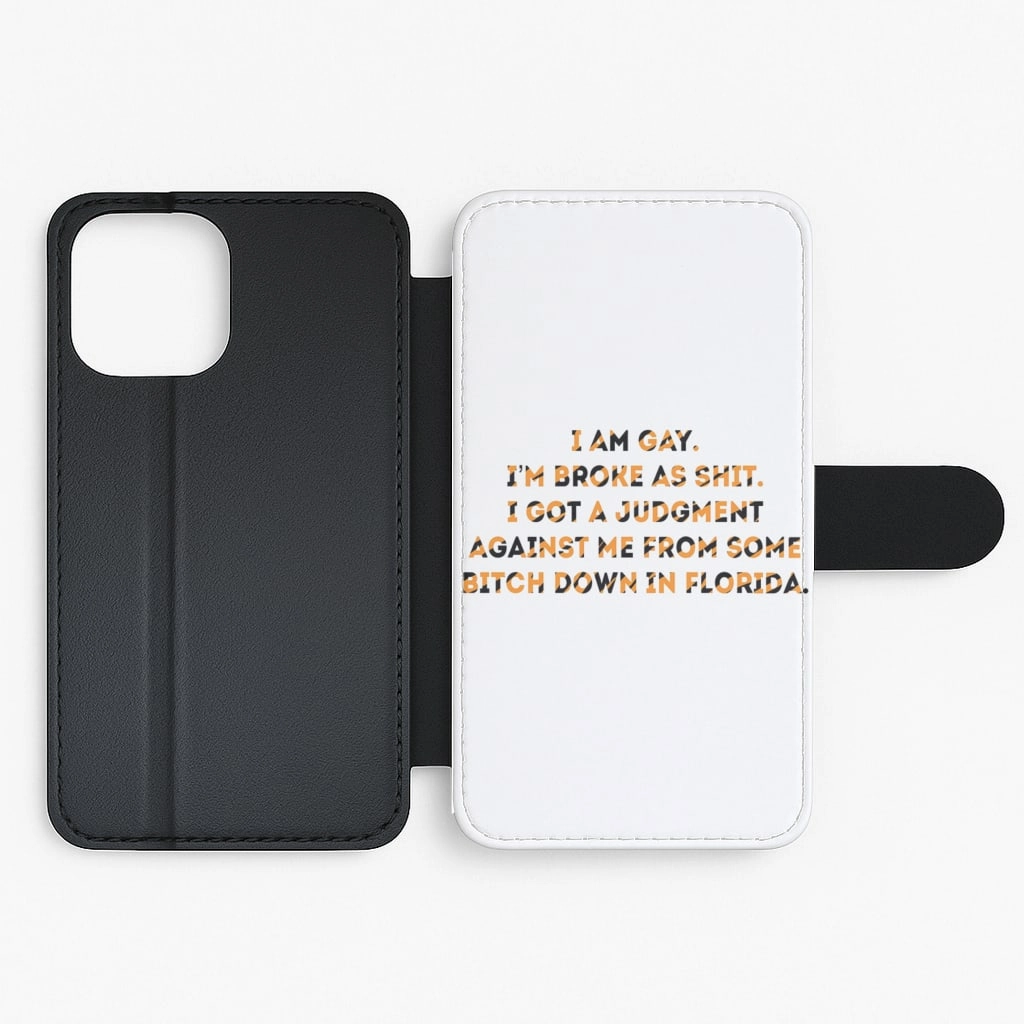 Premium Texture Design Flexible frame I Am Gay - Tiger King Flip / Wallet Phone Case