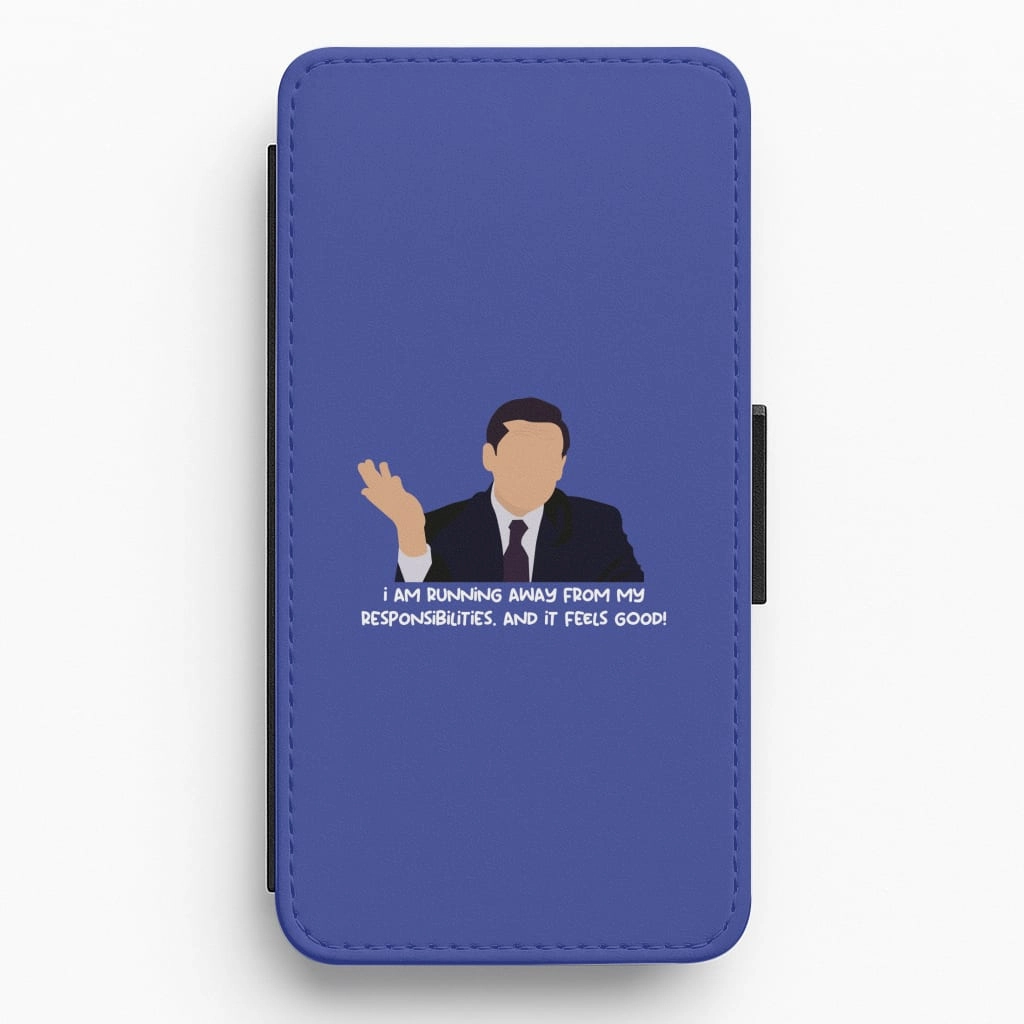 Elegant Shield I Am Running Away From My Responsibilities Flip / Wallet Phone Case