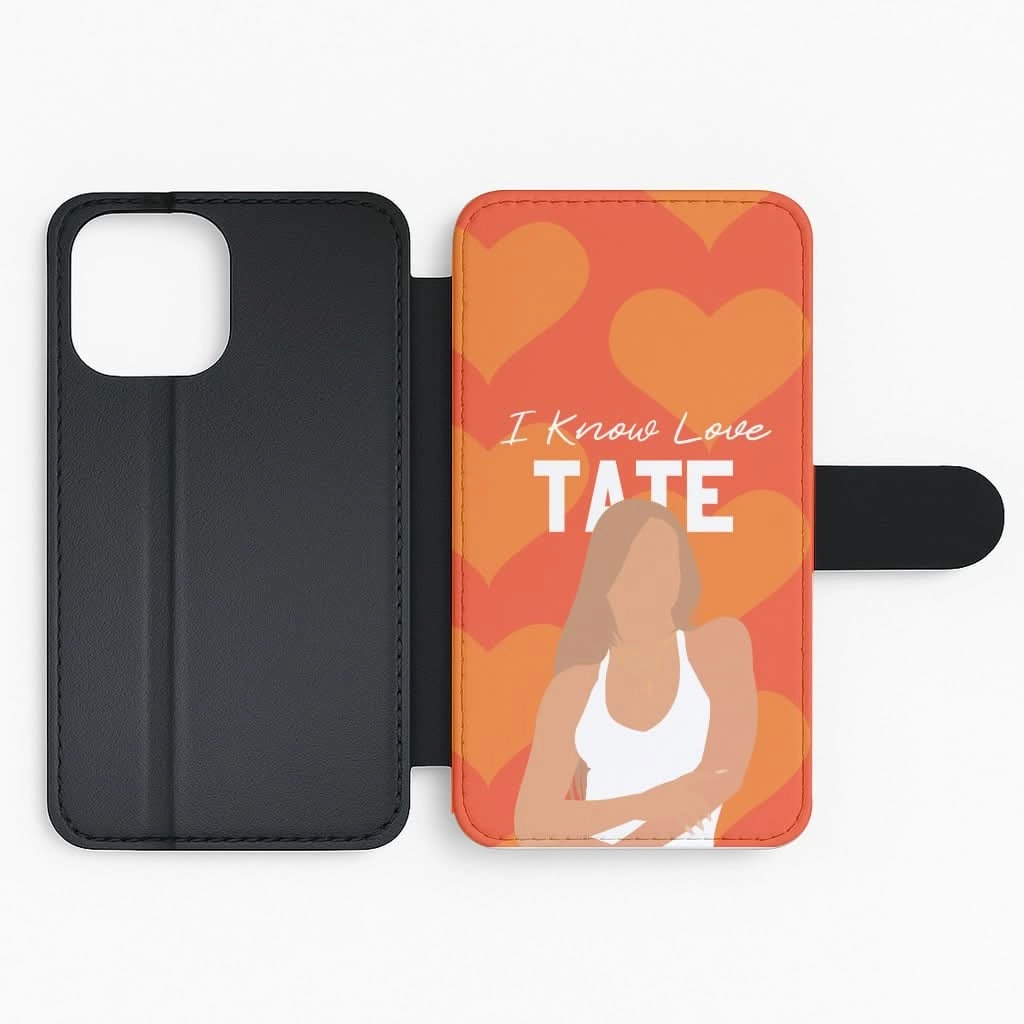 I Know Love Pattern Flip / Wallet Phone Case Gloss Texture Compact Edge