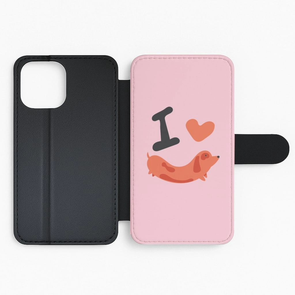 Practical Accessory I love Dachshunds Flip / Wallet Phone Case