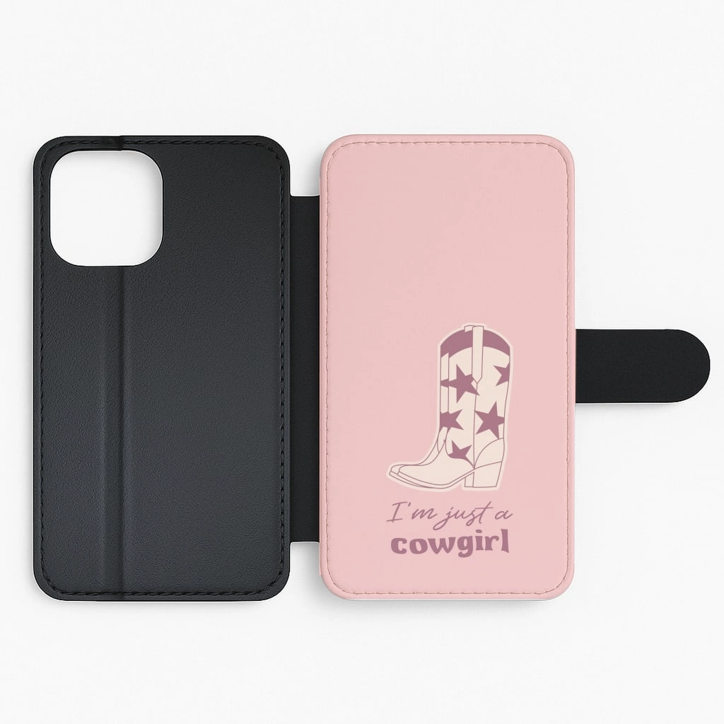 I'm Just A Cowgirl Flip / Wallet Phone Case Daily Durability