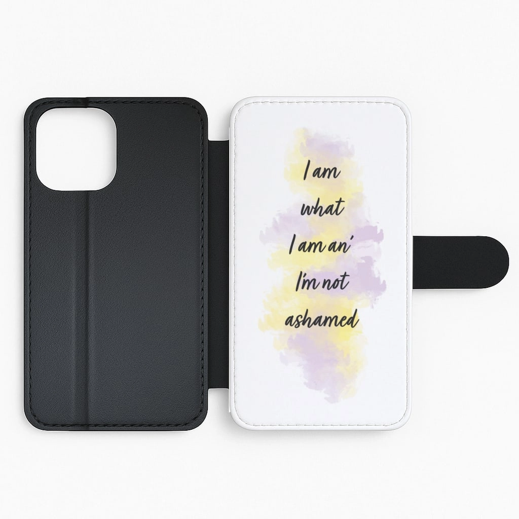 Soft Grip Finish I'm Not Ashamed - Harry Potter Flip / Wallet Phone Case