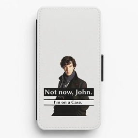 Colorful Accent I'm on a Case Holmes Pun Flip Wallet Phone Case
