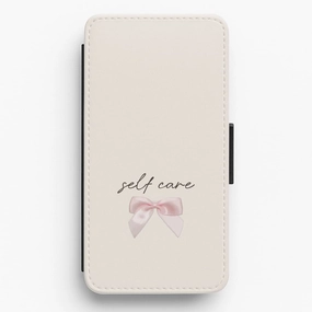 Flexible Pattern Texture Protective Look Self Care Flip / Wallet Phone Case