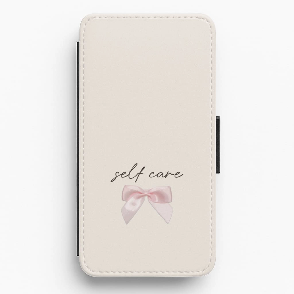 Flexible Pattern Texture Protective Look Self Care Flip / Wallet Phone Case