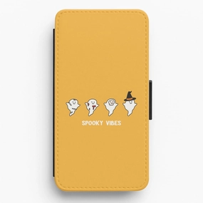 Spooky Vibes Ghosties II Flip / Wallet Phone Case Compact Shell Minimal Look