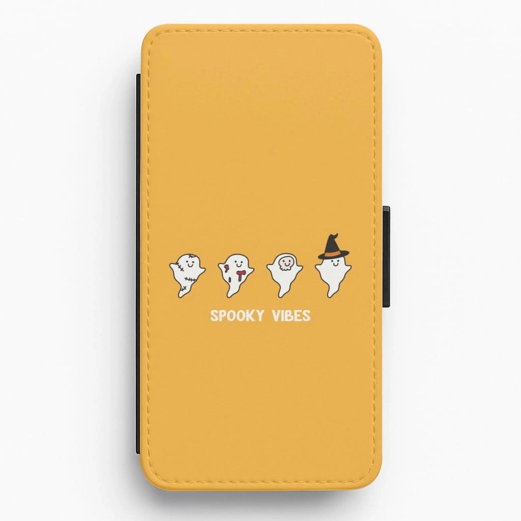 Spooky Vibes Ghosties II Flip / Wallet Phone Case Compact Shell Minimal Look