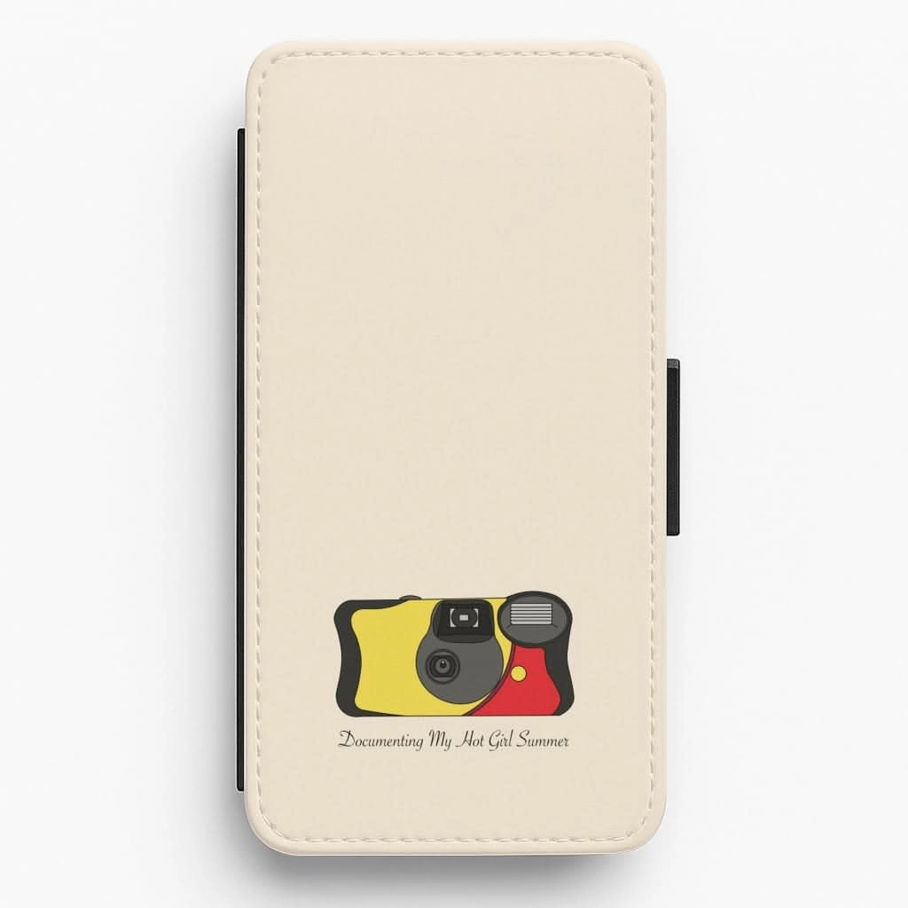 Documenting My Hot Girl Summer Camera Flip / Wallet Phone Case Rugged Grip Protective Build Texture