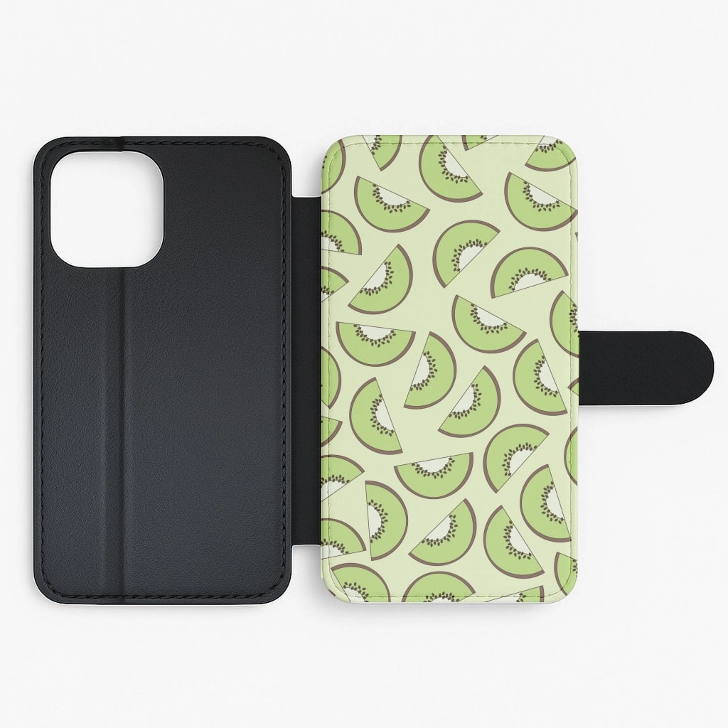 Kiwi Patterns - Summer Flip / Wallet Phone Case Modern Finish Fashion Edge
