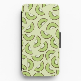 Printed Graphic Vivid Detail Texture Kiwi Patterns - Summer Flip / Wallet Phone Case