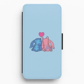Soft Touch In Love - Pink Alien Flip / Wallet Phone Case