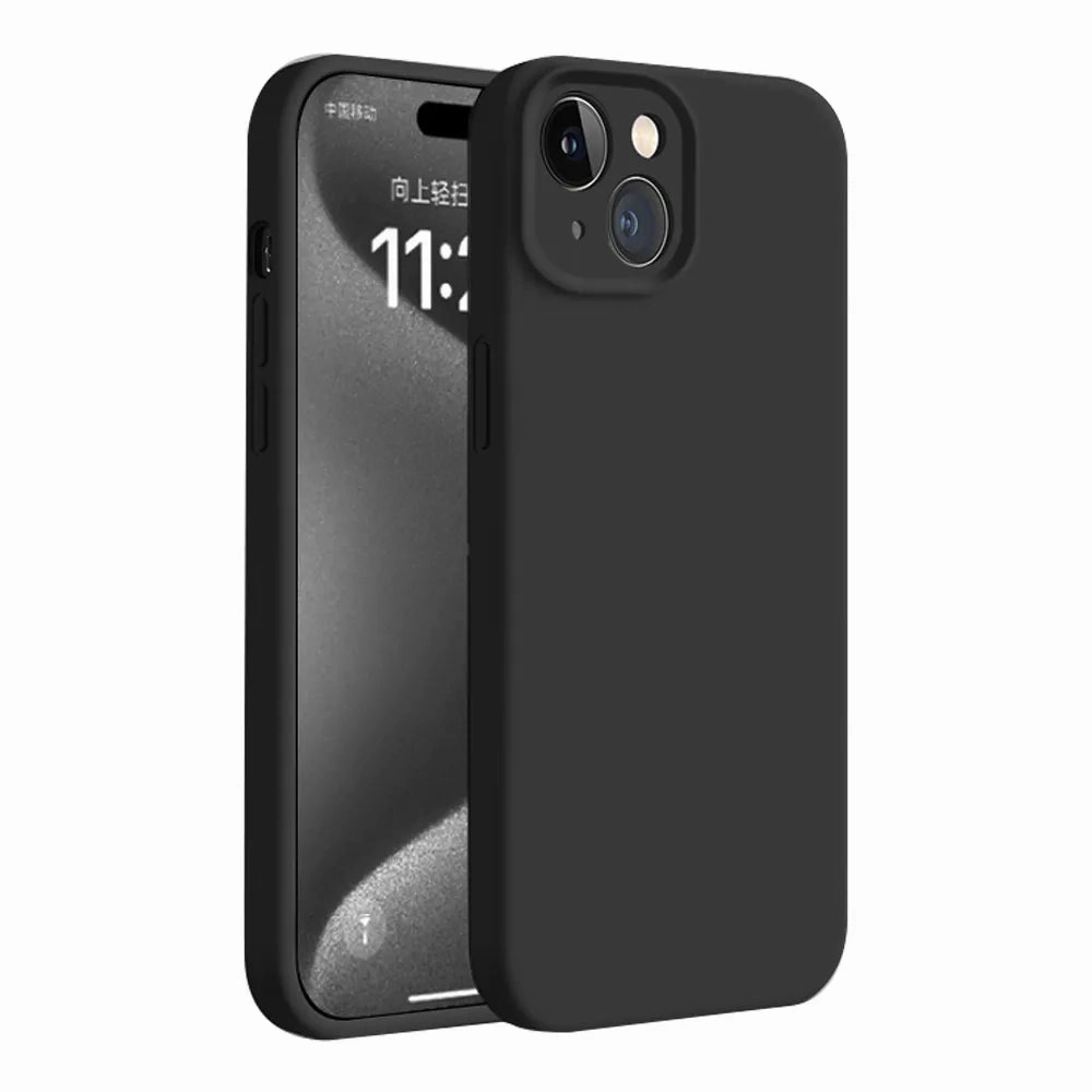 iPhone 14 Silicone Case Hybrid Edge Rugged Texture Design