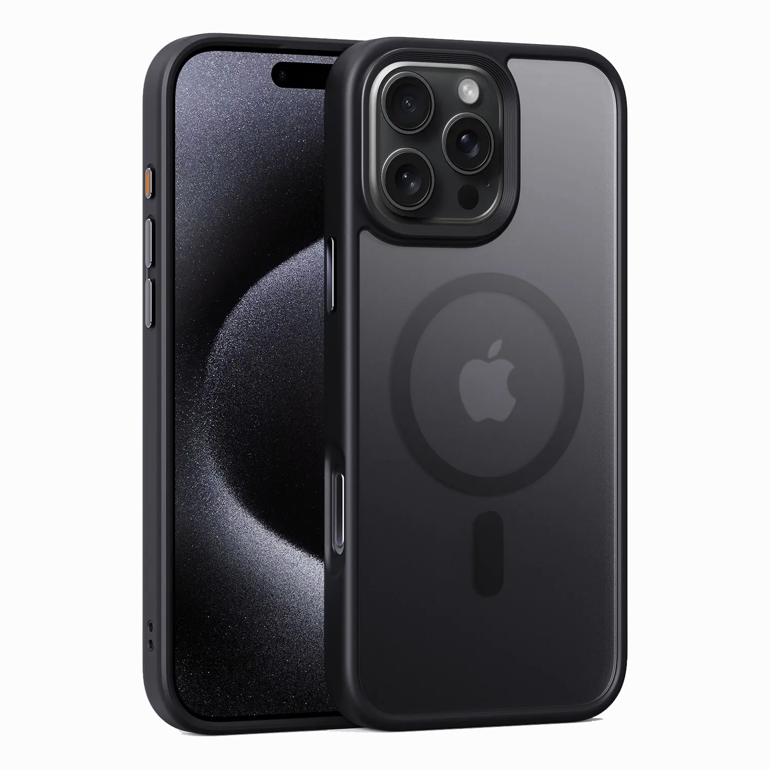 iPhone 16 Pro Bumper Case with MagSafe Hybrid Surface Layer Elegant Pattern Design