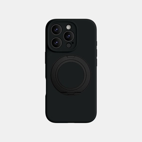 Soft Grip Finish iPhone 16 Pro Max Silicone Case with Stand