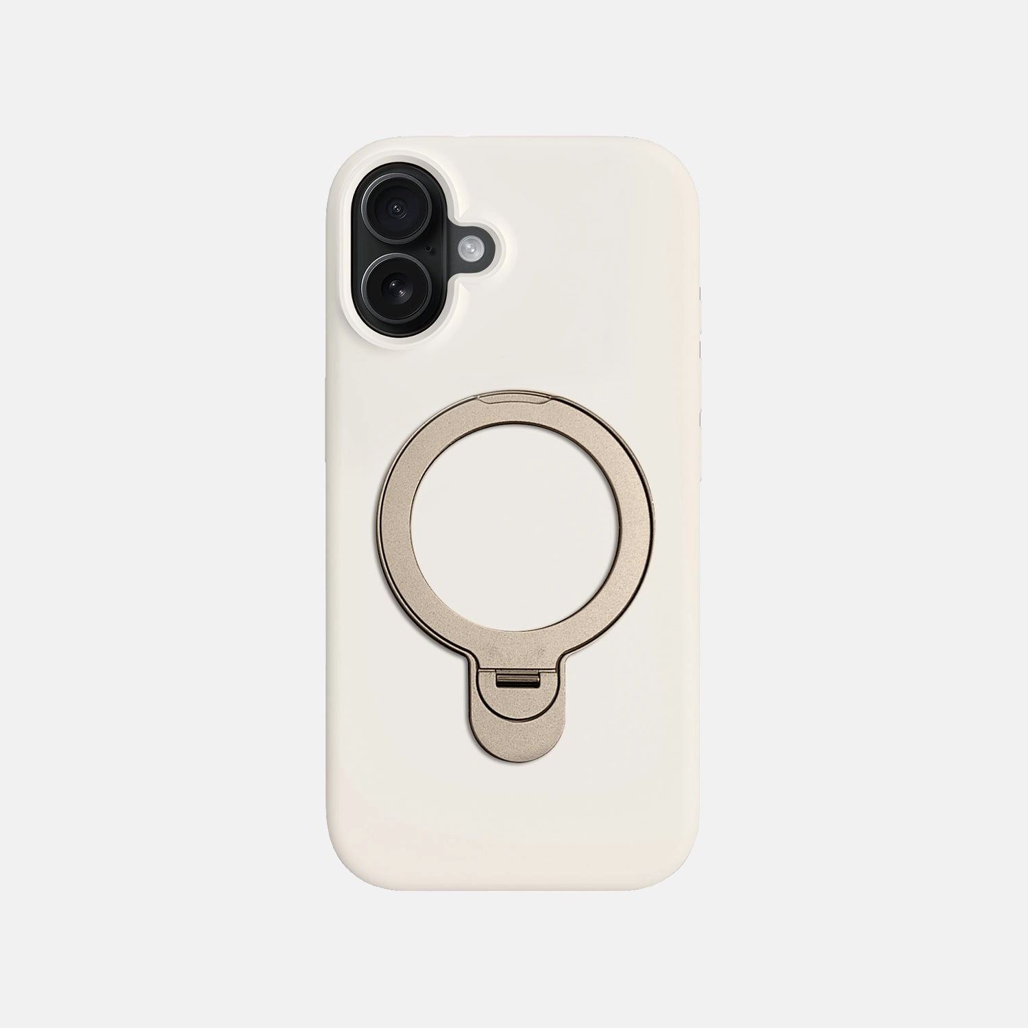 iPhone 16 Silicone Case with Stand Modern Texture Look Polished Touch