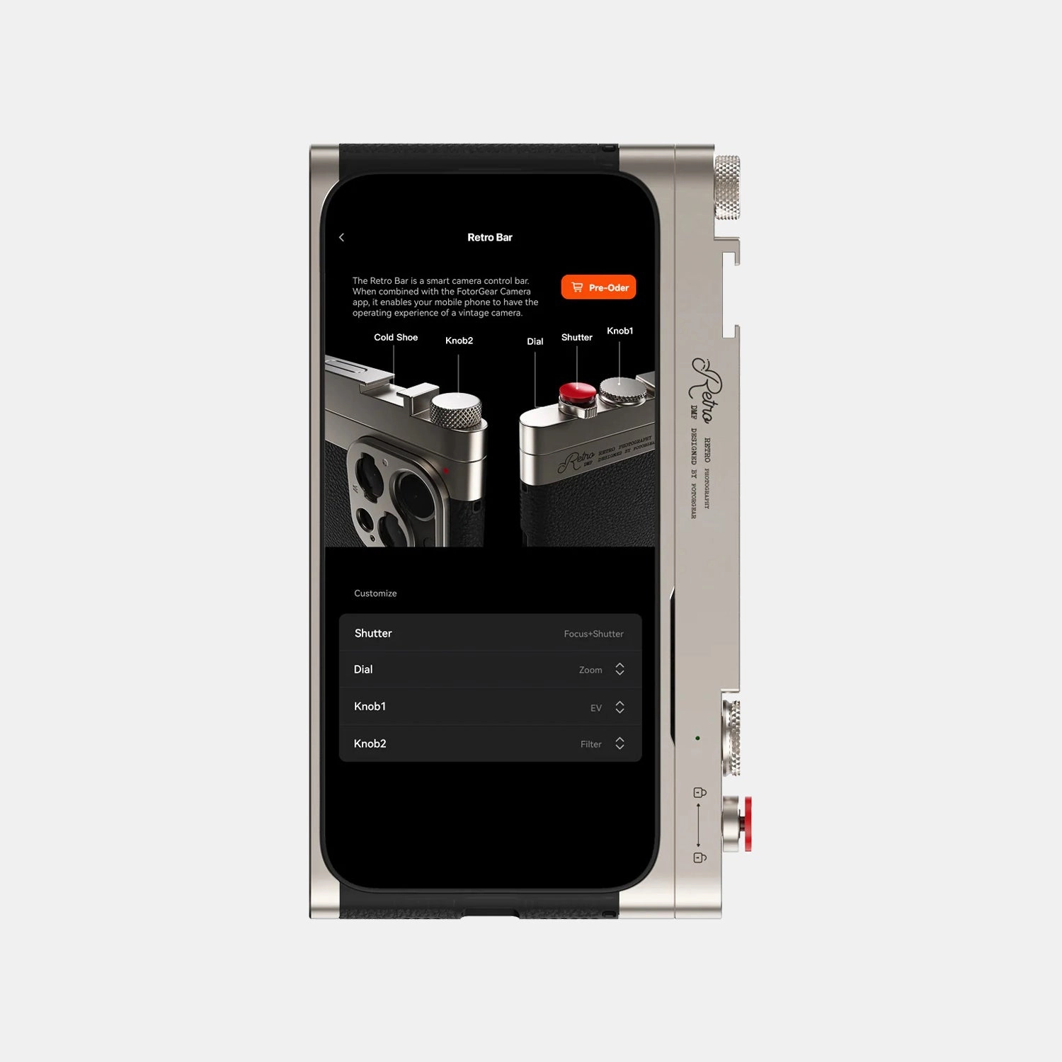 iPhone Retro Photography Kit Modern Accessory Hybrid Grip Finish