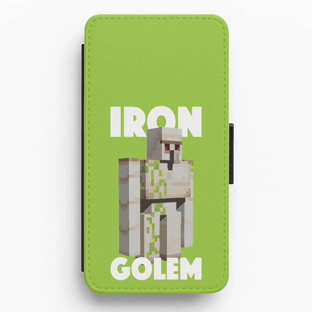 Iron Golem Flip / Wallet Phone Case Practical Accessory