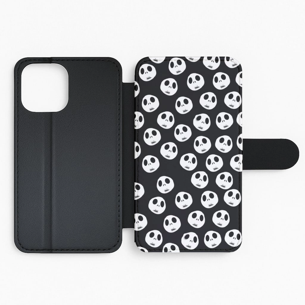 Jack Skellington Pattern - TNBC Flip / Wallet Phone Case Simple Style