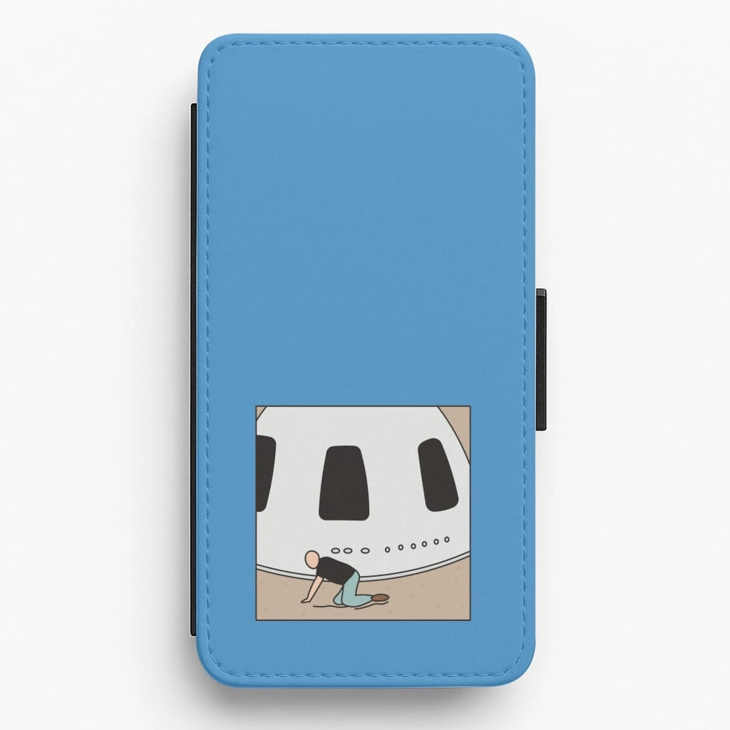 Protective Texture Layer Jeff Falling Over Flip / Wallet Phone Case