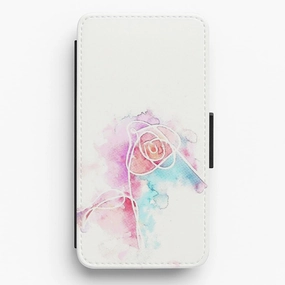 Smooth Craft Scratch Resistant K-Pop Band Love Yourself Watercolour Painting Flip Wallet Phone Case