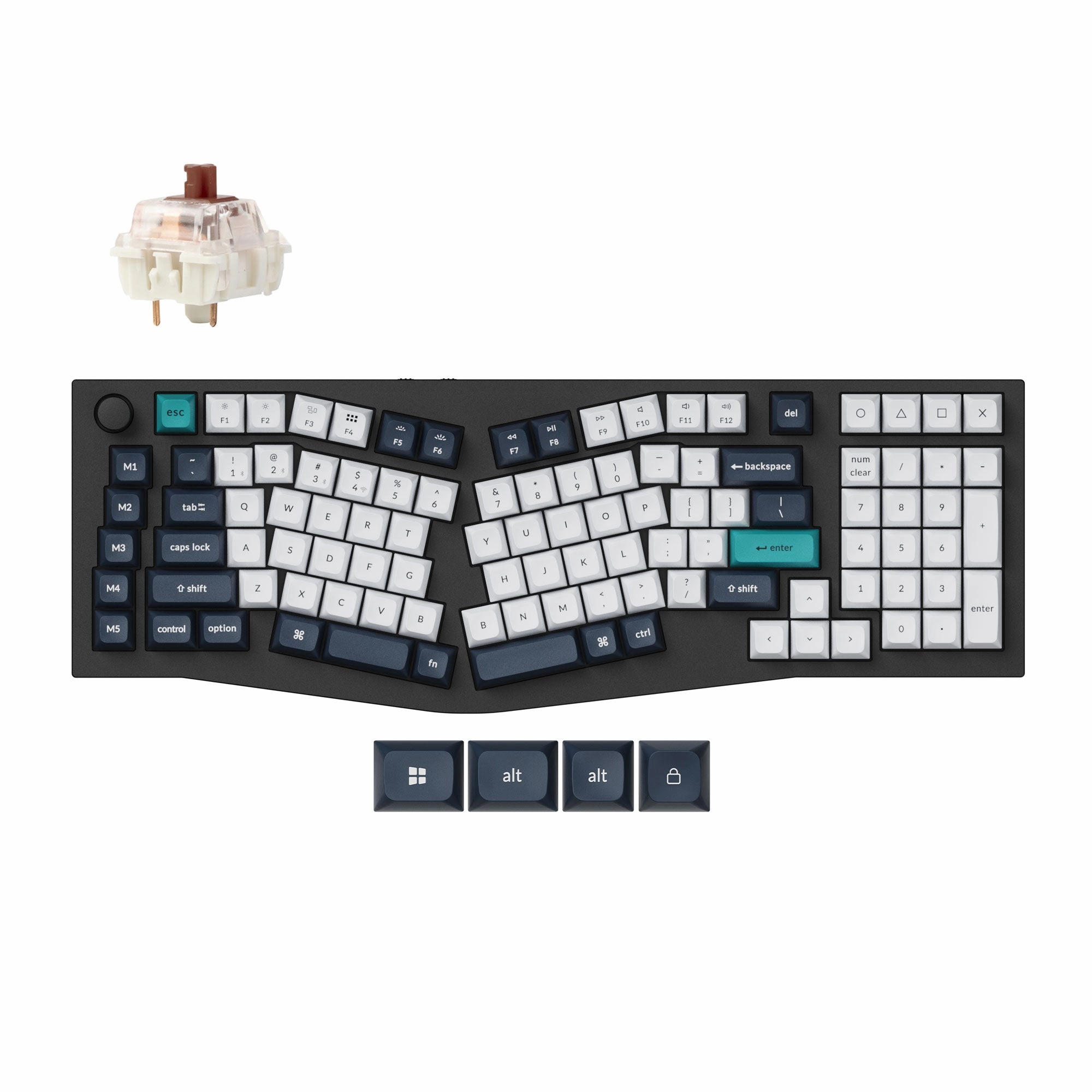 Keyboard Accessories Portable Keyboard Keychron Q13 Max (Alice Layout) QMK Wireless Custom Mechanical Keyboard