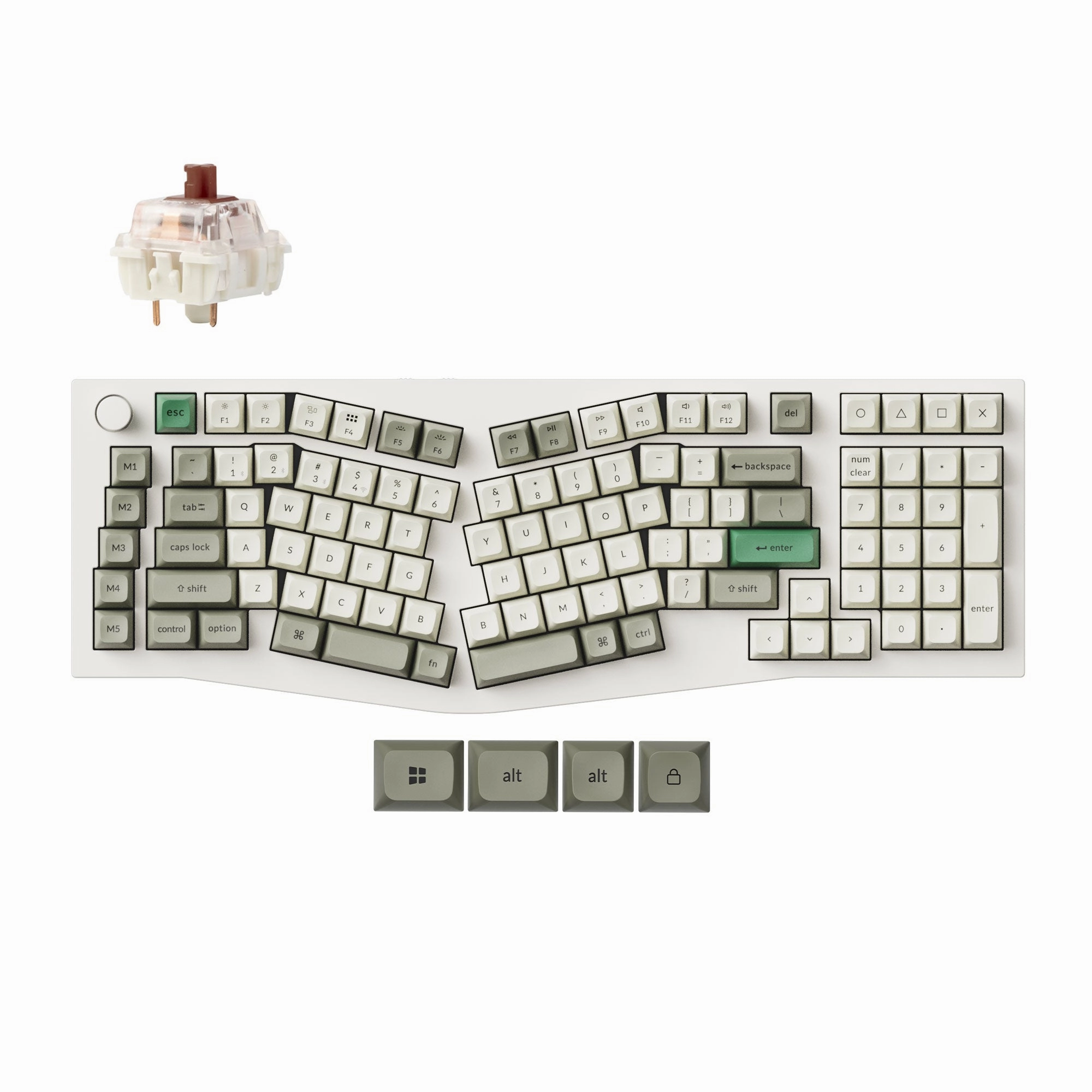Keychron Q13 Max (Alice Layout) QMK Wireless Custom Mechanical Keyboard Desk Friendly Mechanical Portable Typing