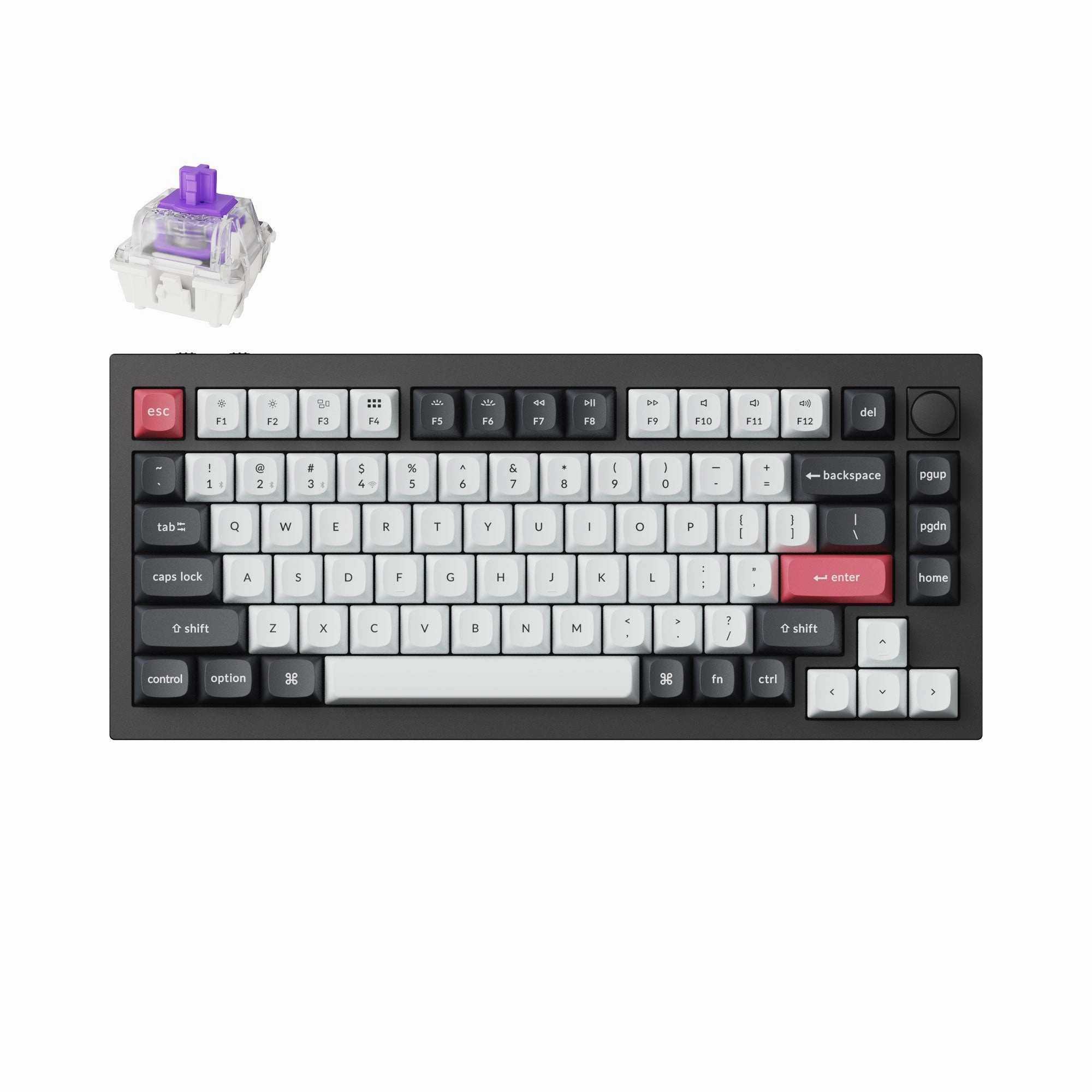 Keychron Q1 HE QMK Wireless Custom Keyboard Keycap Material Options Mechanical Gaming Pad