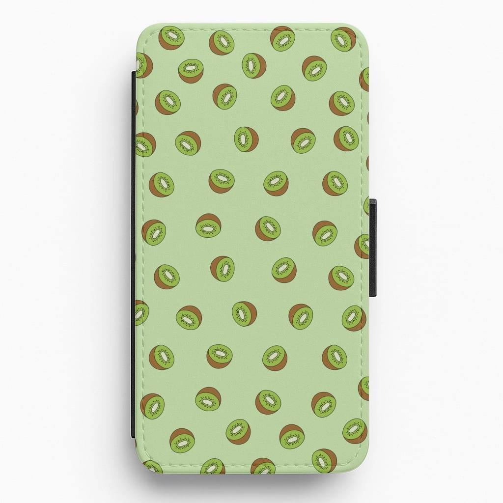 Kiwis - Fruit Patterns Flip / Wallet Phone Case Premium Texture