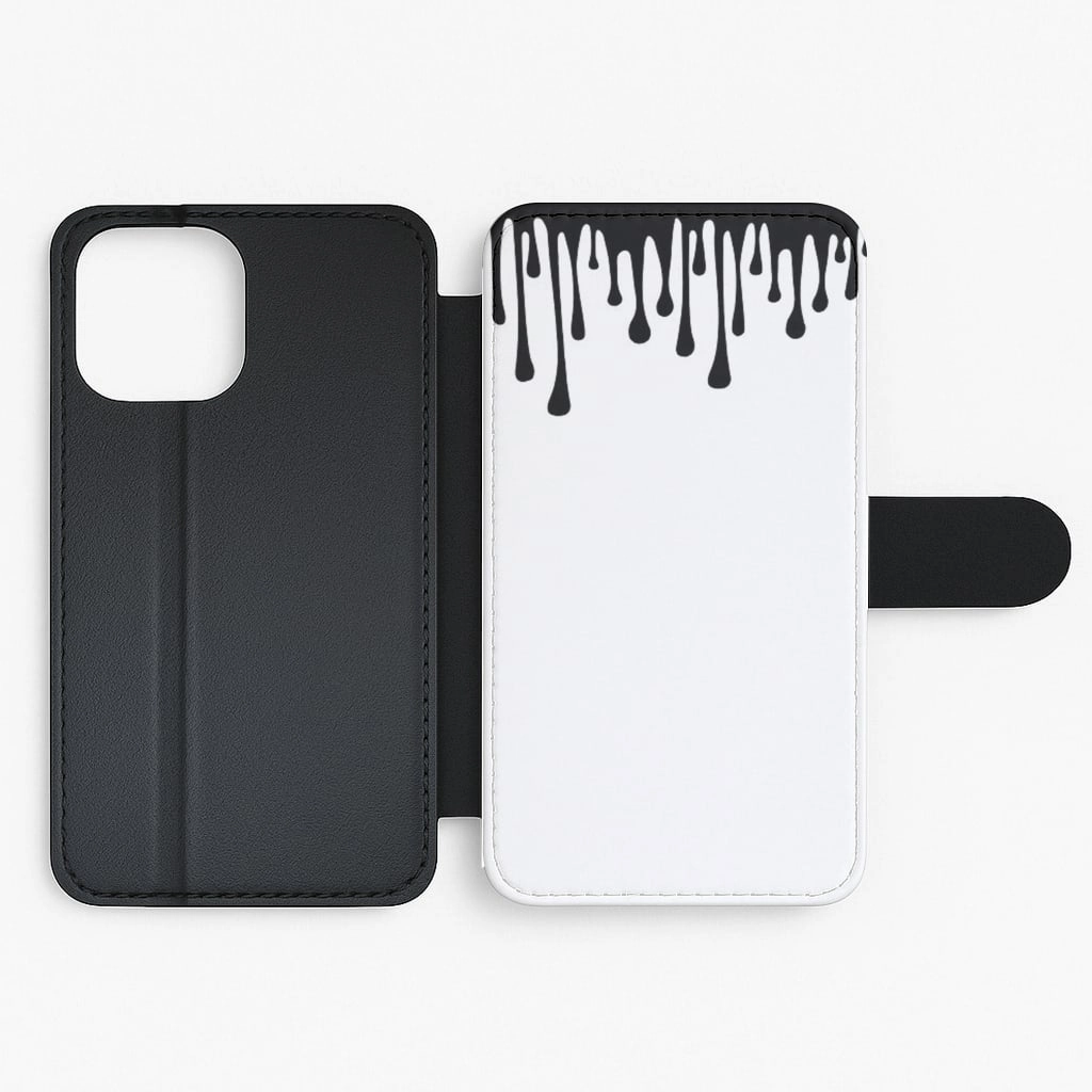 Vivid Detail Texture Kylie Jenner - Black Dripping Cosmetics Flip / Wallet Phone Case