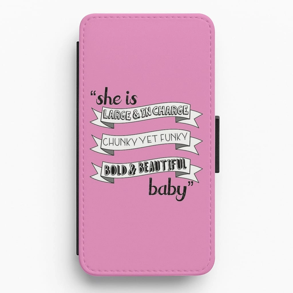 Durable Material Rugged Edge Texture Latrice Royale - Large and in Charge - RuPaul's Drag Race Flip Wallet Phone Case