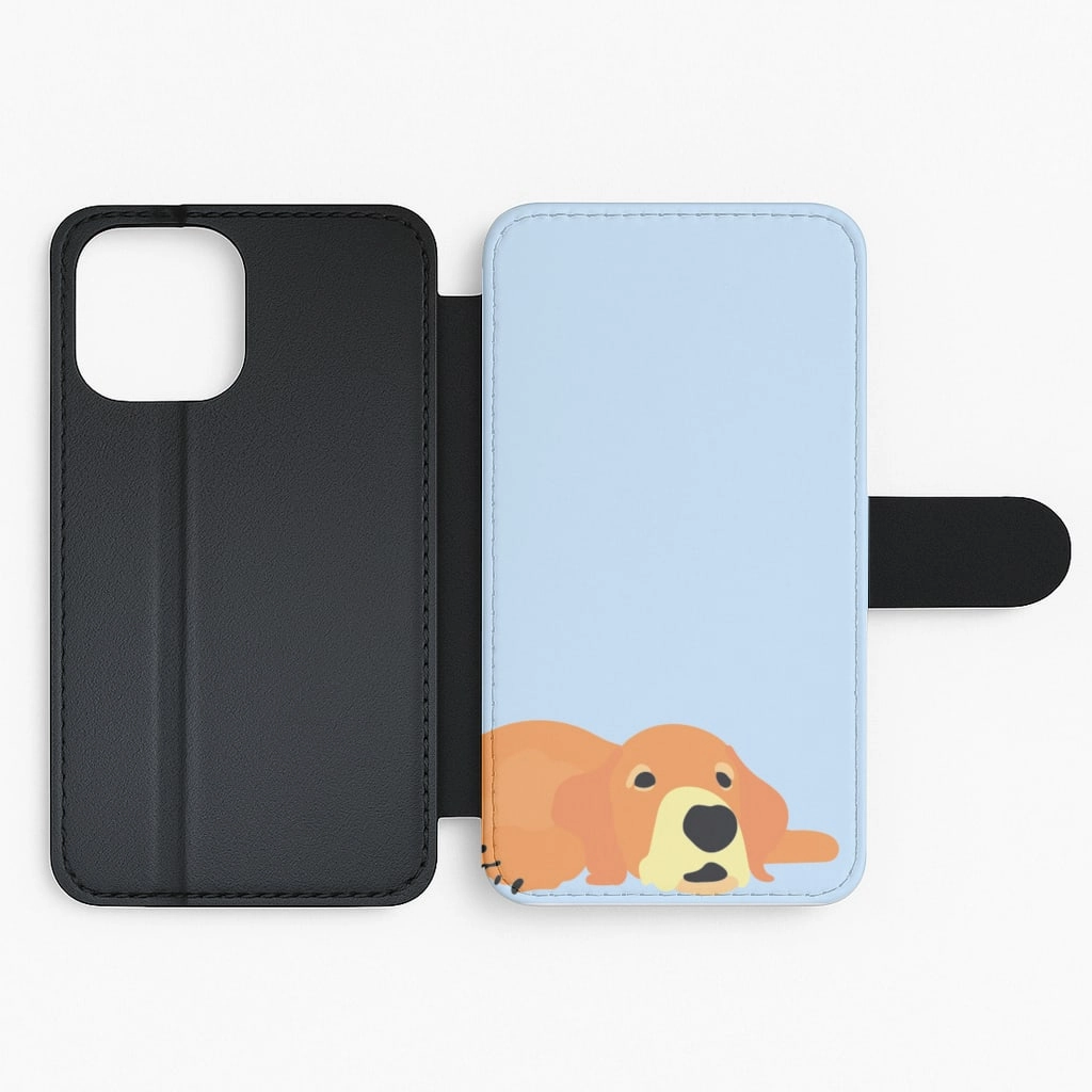 Laying and chilling - Dog Patterns Flip / Wallet Phone Case Hybrid Shield