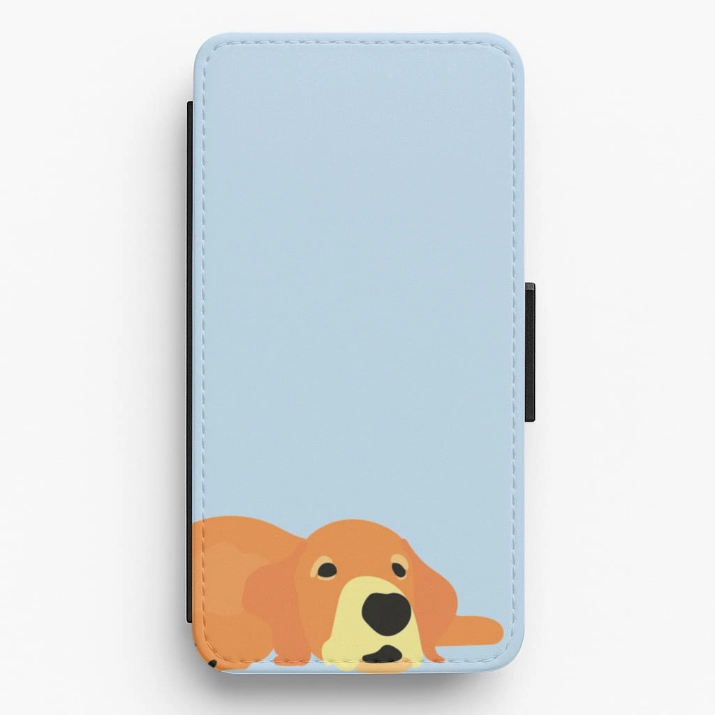 Matte Look Design Laying and chilling - Dog Patterns Flip / Wallet Phone Case