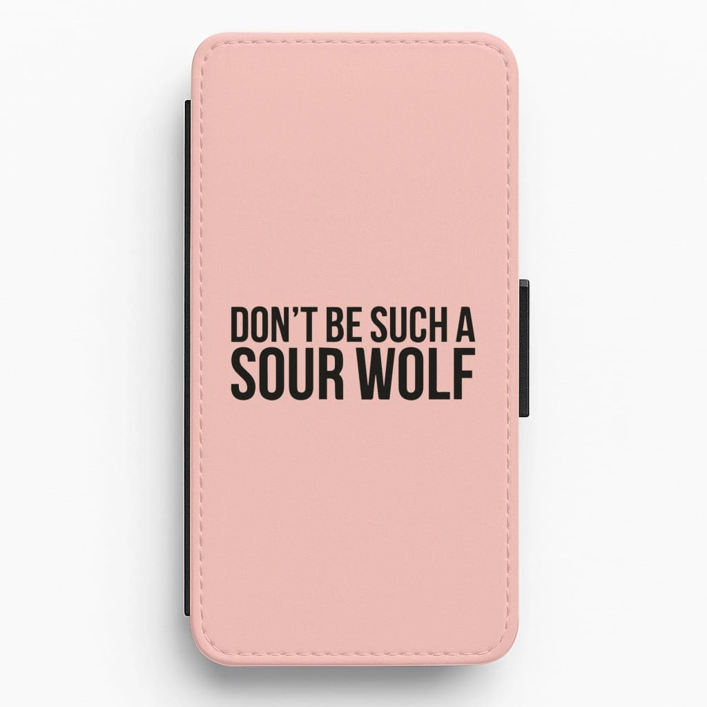 Don't Be Such A Sour Wolf Flip / Wallet Phone Case Protective cover