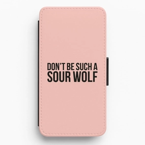 Don't Be Such A Sour Wolf Flip / Wallet Phone Case Protective cover