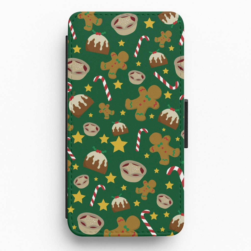 Matte Surface Comfort Use Festive - Christmas Patterns Flip / Wallet Phone Case