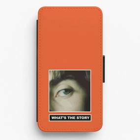 What's The Story Orange Flip / Wallet Phone Case Classic Touch