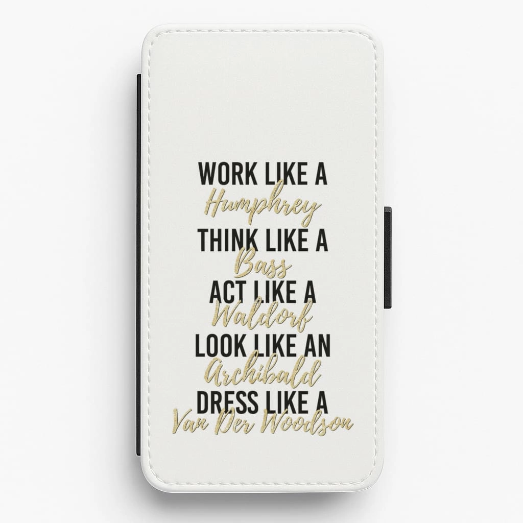 Soft Detail Layer Rugged Outline Like A Gossip Girl Flip / Wallet Phone Case