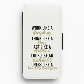Soft Detail Layer Rugged Outline Like A Gossip Girl Flip / Wallet Phone Case