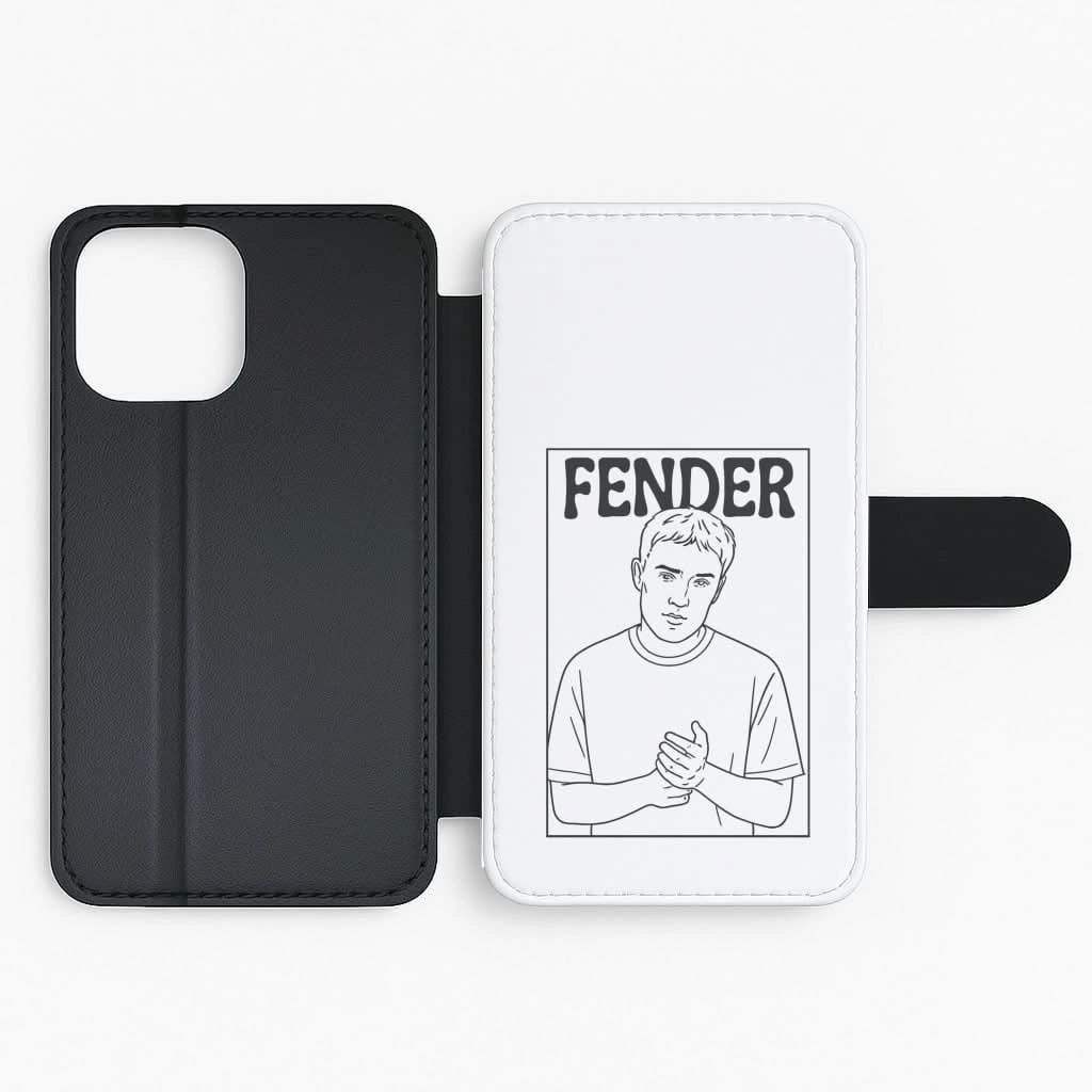 Fender Outline Flip / Wallet Phone Case Smooth Lining