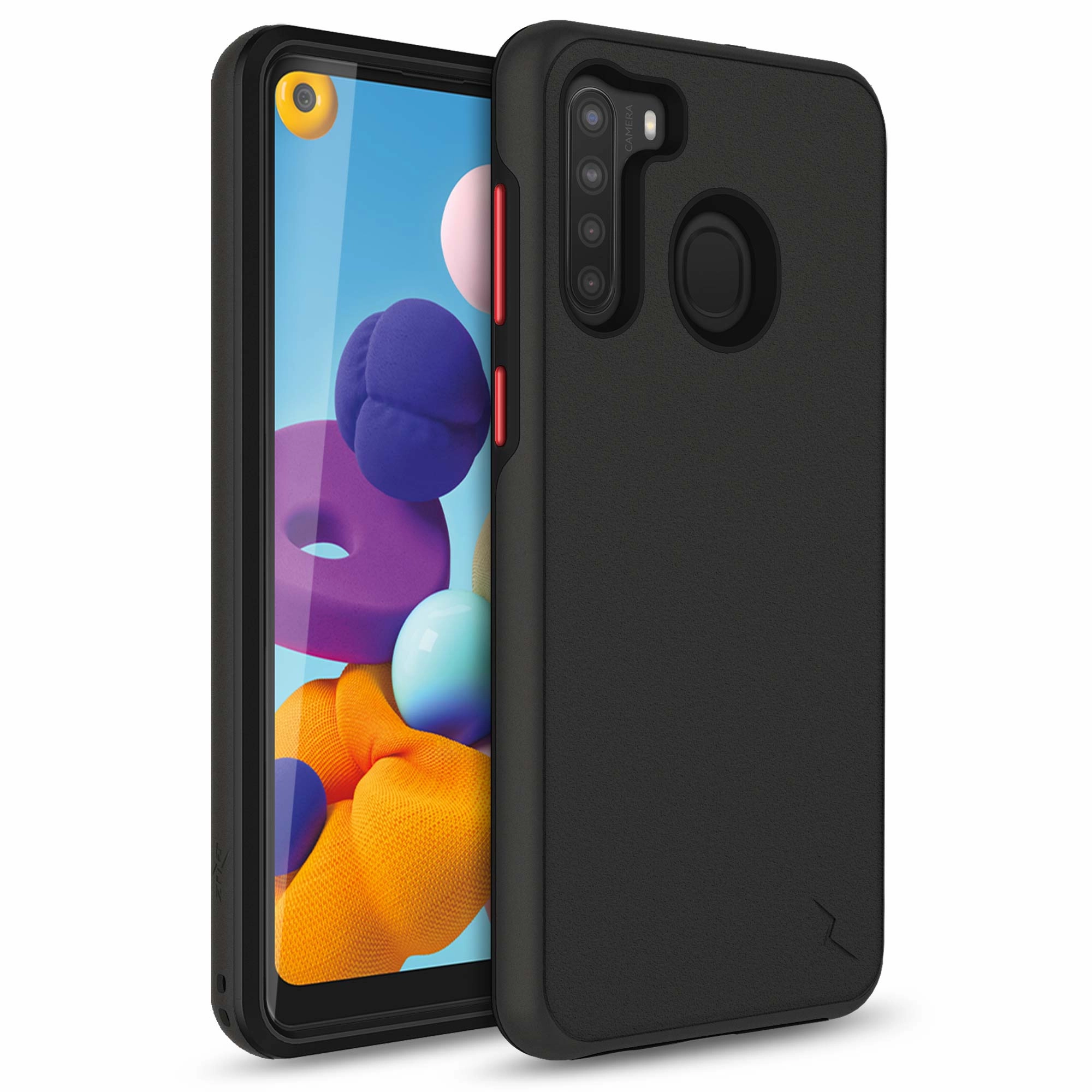 ZIZO DIVISION Series Samsung Galaxy A21 Case - Black Elegant Surface